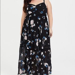 Black  Floral Maxi Dress